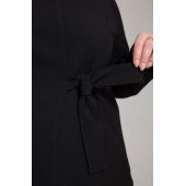 Fekete trench coat nyakkendővel