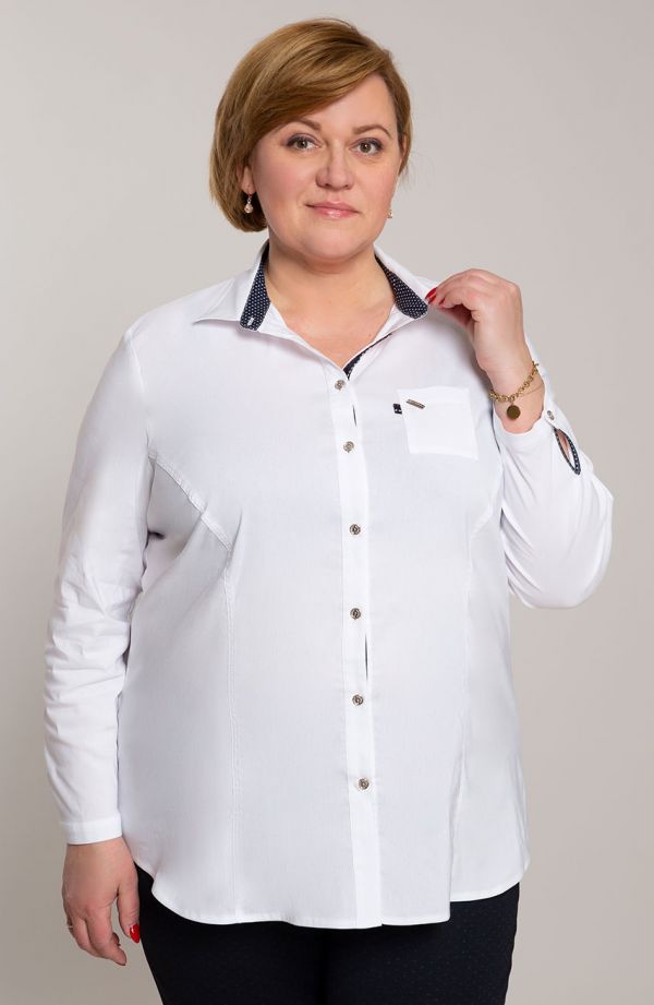 Klasszikus fehér pöttyös ing