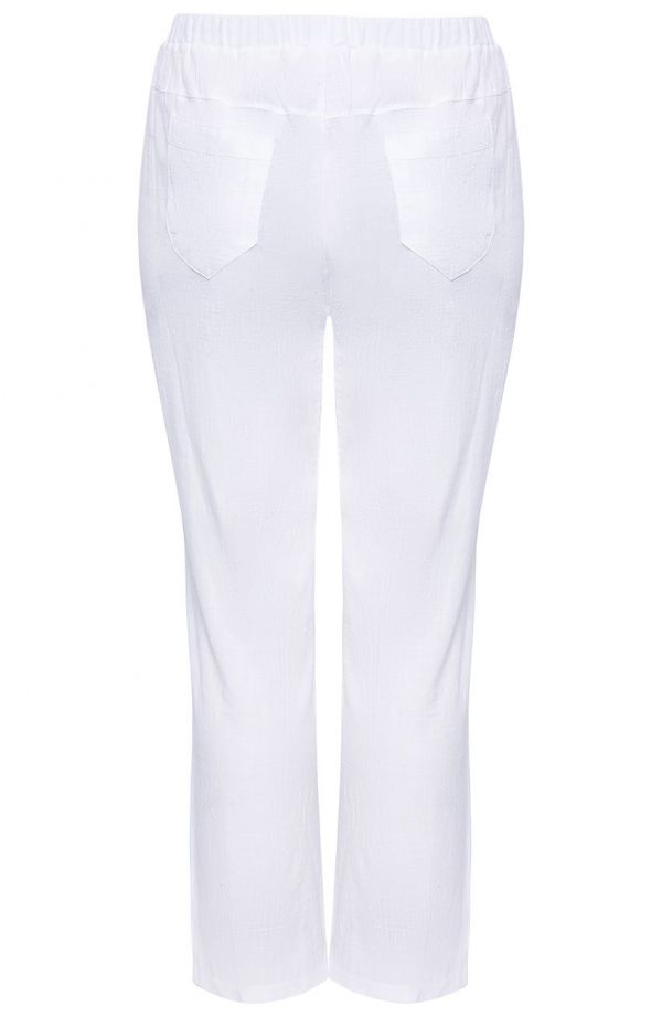 Könnyű fehér pamut nadrág