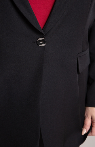 Fekete klasszikus kabát béléssel