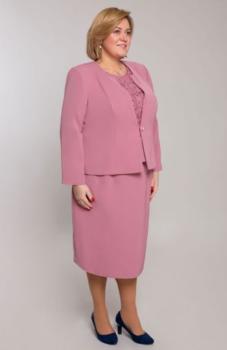 Háromrészes rózsaszín basque ruha