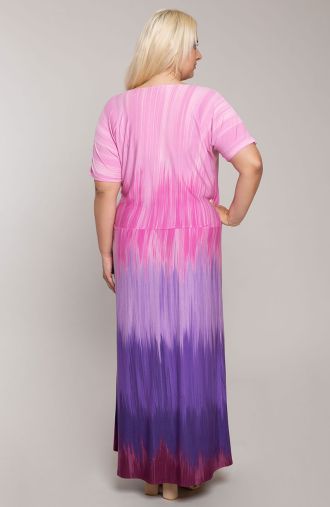 Egyszerű rózsaszín ombre ruha