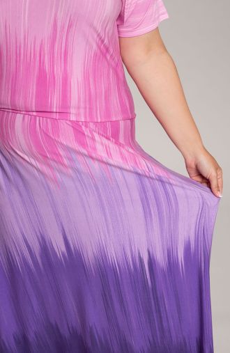 Egyszerű rózsaszín ombre ruha