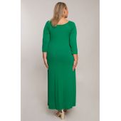 Hosszú zöld dzsörzé ruha