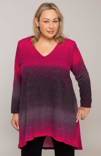 Rózsaszín ombre - Hosszú pulóver