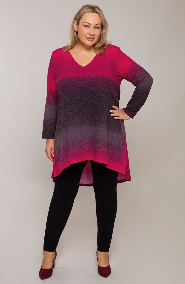 Rózsaszín ombre - Hosszú pulóver