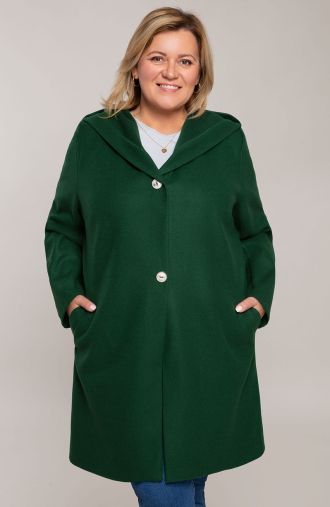 Klasszikus zöld gombos kabát