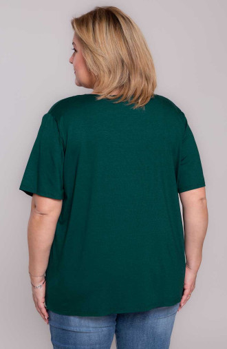 Palack zöld kötött póló