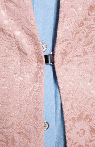 Rózsaszín kabát mintával