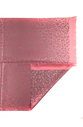 Vékony sötét rózsaszín sál mintás