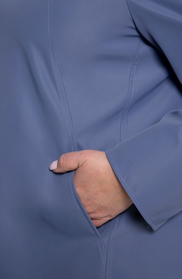 Elegáns kabát kék színben